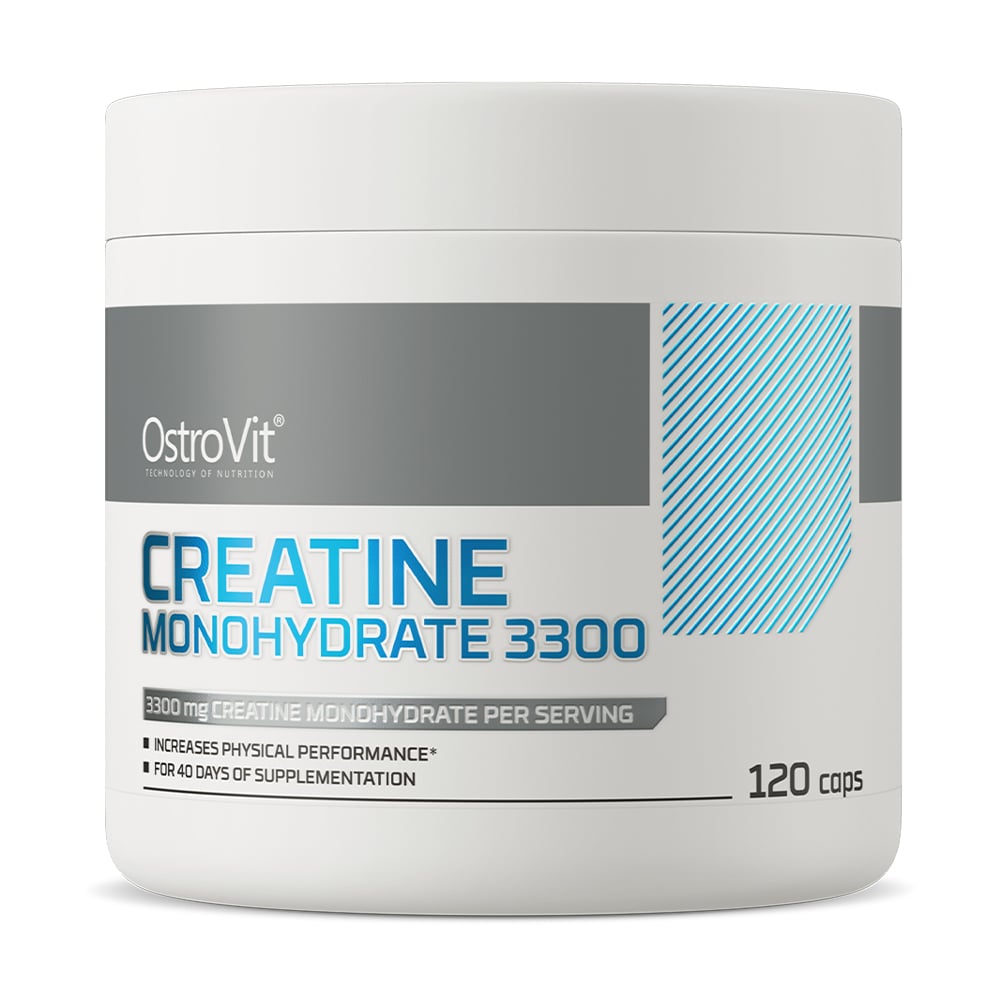 Креатин моногідрат OstroVit Creatine Monohydrate 3300 мг, 120 капсул
